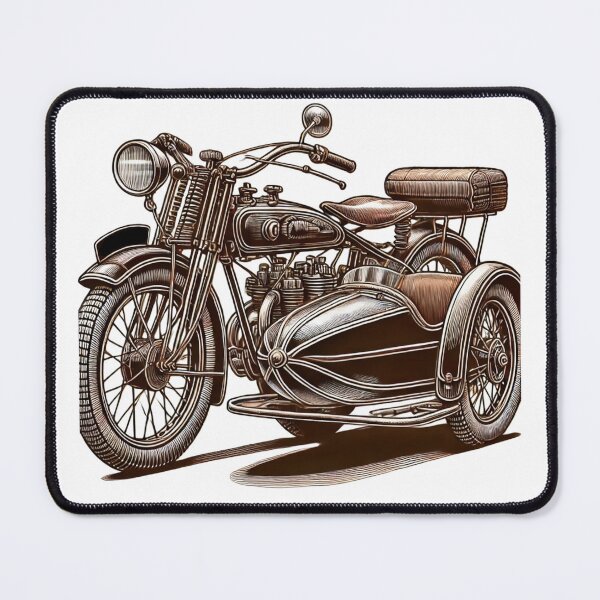 Item preview, Antic vintage side car motorcycle sticker Vtwin designed and sold by vdt-shop.