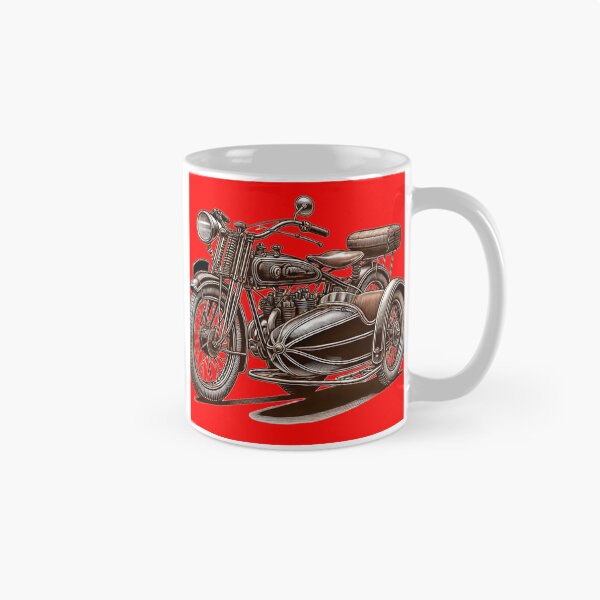 Item preview, Copie de Antic vintage red sidecar motorcycle sticker Vtwin  designed and sold by vdt-shop.