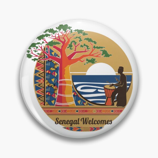 Item preview, Senegal Welcomes Flag Map Dakar, Lake Retba, Gorée Island designed and sold by AnimalsDH305.