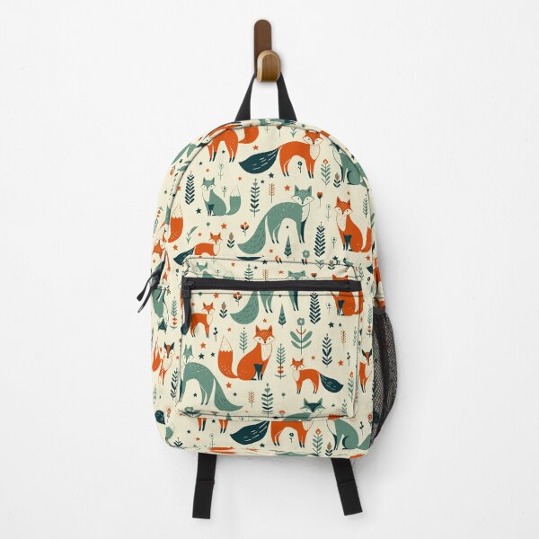 Item preview, Retro Fox and Flowers Pattern designed and sold by Ghost on Toast.