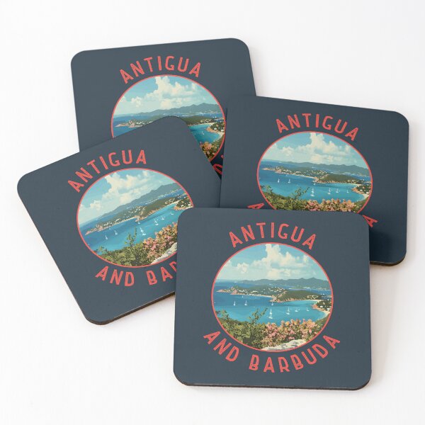 Item preview, Antigua and Barbuda Retro Distressed Circle designed and sold by KrisSidDesigns.