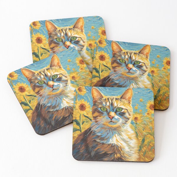Item preview, Common sunflower  Cat with Flowers	 designed and sold by Catophile.