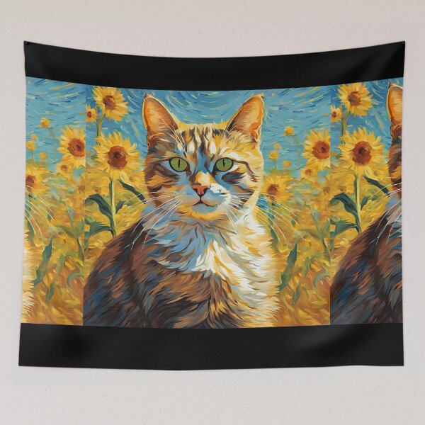 Item preview, Common sunflower  Cat with Flowers	 designed and sold by Catophile.