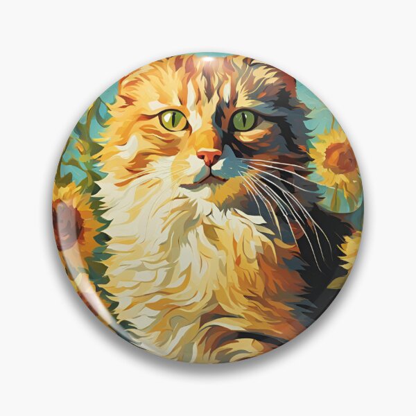 Item preview,  Cat Art spring  Cat with Common sunflower : art cat designed and sold by Catophile.