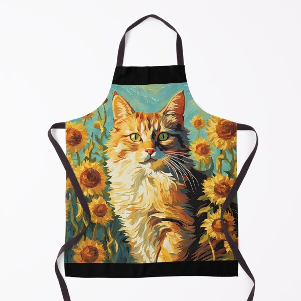 Item preview, Cat Art spring Cat with Common sunflower : art cat designed and sold by Catophile.