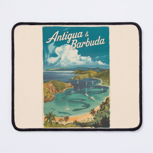 Item preview, Antigua and Barbuda Painterly Travel Art Vintage designed and sold by KrisSidDesigns.