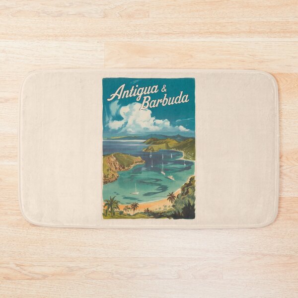 Item preview, Antigua and Barbuda Painterly Travel Art Vintage designed and sold by KrisSidDesigns.