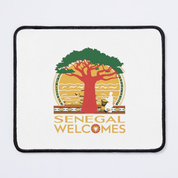 Item preview, Senegal Welcomes Flag Map Dakar, Lake Retba, Gorée Island designed and sold by AnimalsDH305.