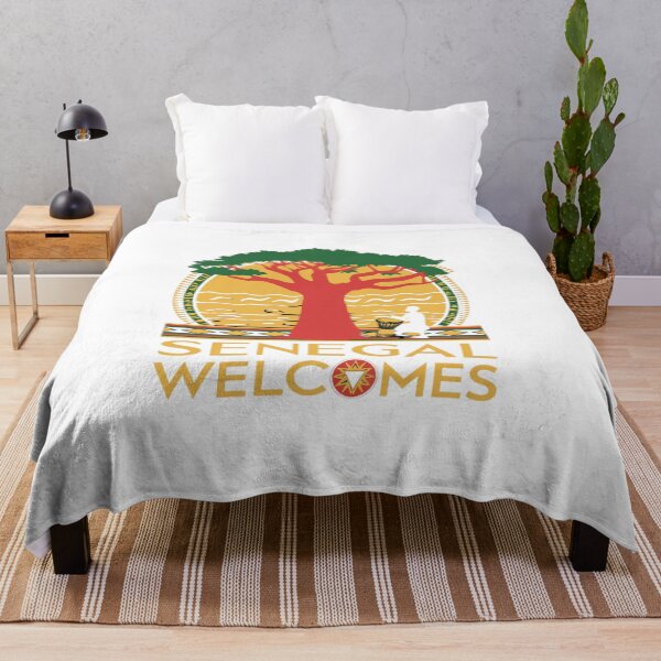 Item preview, Senegal Welcomes Flag Map Dakar, Lake Retba, Gorée Island designed and sold by AnimalsDH305.