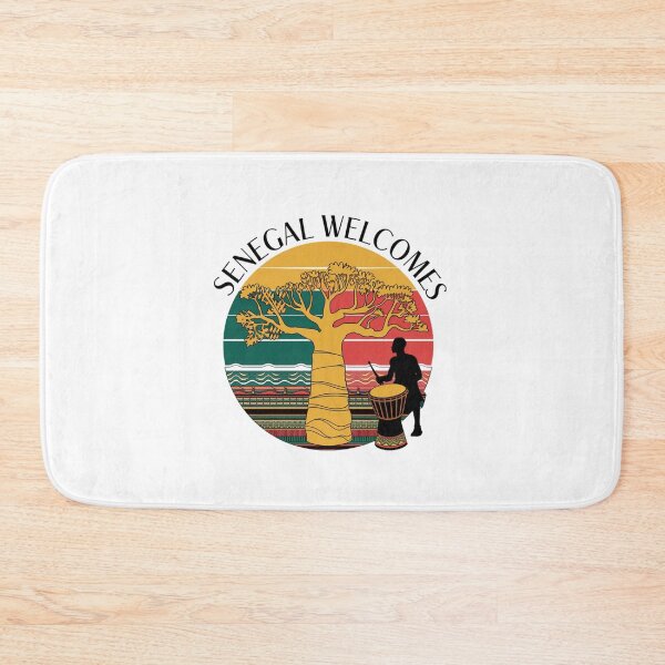 Item preview, Senegal Welcomes Flag Map Dakar, Lake Retba, Gorée Island designed and sold by AnimalsDH305.