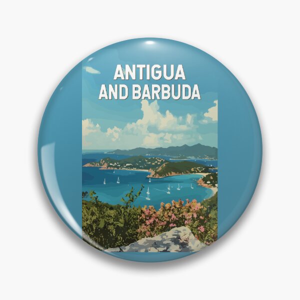 Item preview, Antigua and Barbuda Illustration Travel Art Vintage designed and sold by KrisSidDesigns.