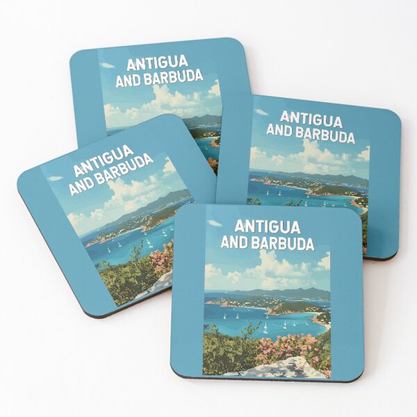 Item preview, Antigua and Barbuda Illustration Travel Art Vintage designed and sold by KrisSidDesigns.
