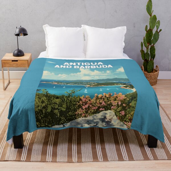 Item preview, Antigua and Barbuda Illustration Travel Art Vintage designed and sold by KrisSidDesigns.