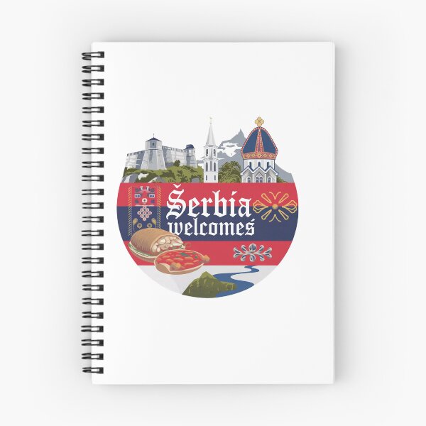 Item preview, Serbia Welcomes Flag Map Belgrade, Danube River, Sava River designed and sold by AnimalsDH305.
