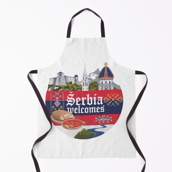 Item preview, Serbia Welcomes Flag Map Belgrade, Danube River, Sava River designed and sold by AnimalsDH305.