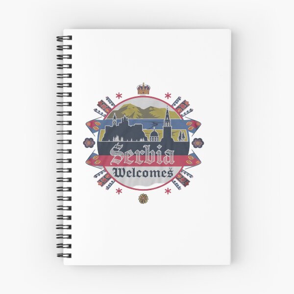 Item preview, Serbia Welcomes Flag Map Belgrade, Danube River, Sava River designed and sold by AnimalsDH305.