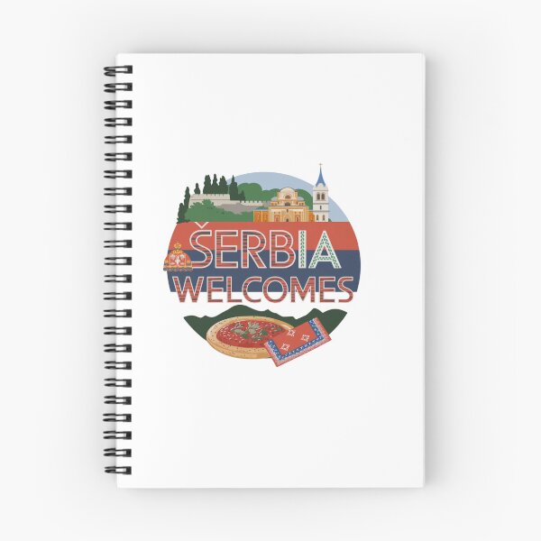 Item preview, Serbia Welcomes Flag Map Belgrade, Danube River, Sava River designed and sold by AnimalsDH305.