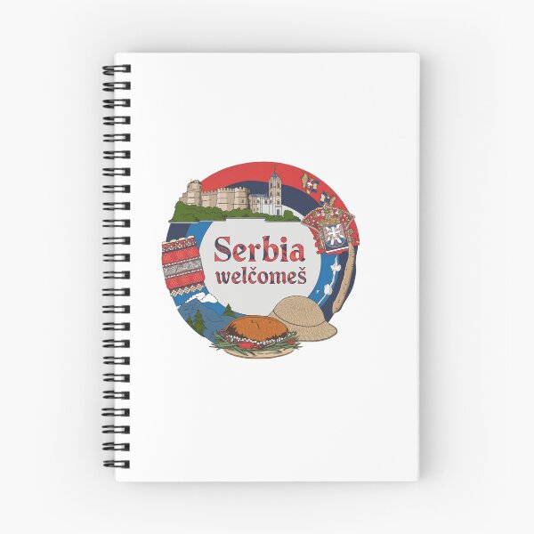 Item preview, Serbia Welcomes Flag Map Belgrade, Danube River, Sava River designed and sold by AnimalsDH305.