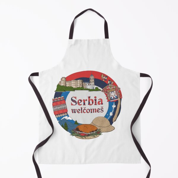 Item preview, Serbia Welcomes Flag Map Belgrade, Danube River, Sava River designed and sold by AnimalsDH305.