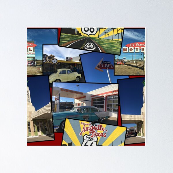 Item preview, Vintage Montage Route 66 pictures  designed and sold by Topmel.