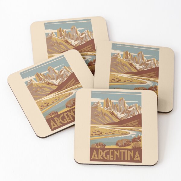 Item preview, Argentina Travel Art Vintage designed and sold by KrisSidDesigns.