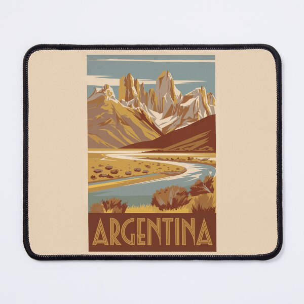 Item preview, Argentina Travel Art Vintage designed and sold by KrisSidDesigns.