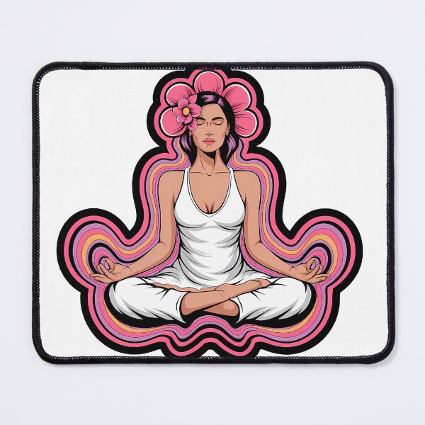 Item preview, Mystical Woman in Yoga Psychedelic Rapture designed and sold by Vivid Art Zone.