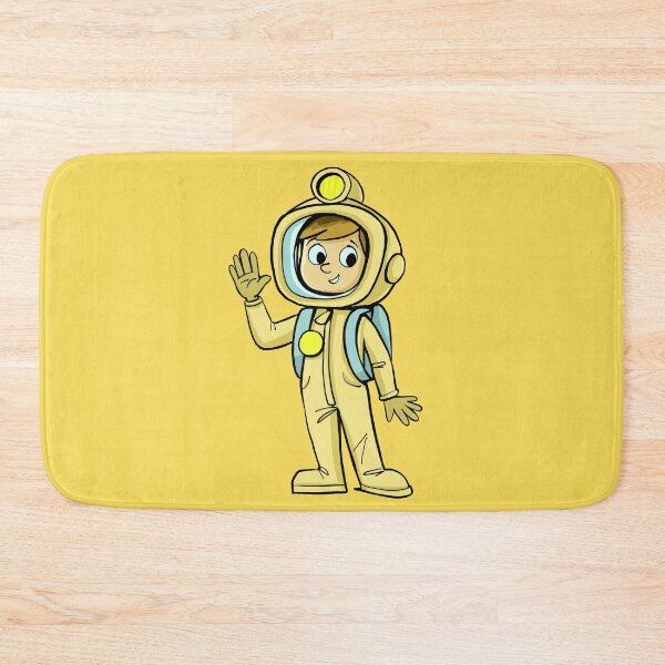 Item preview, boy in a yellow spacesuit greets the audience designed and sold by duxpavlic.