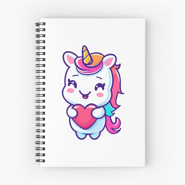Item preview, Kawaii Unicorn Holding Heart | Cute Fantasy Love Illustration designed and sold by ColorsoftNature.
