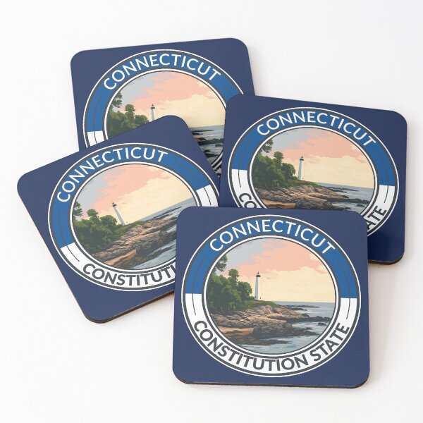 Item preview, Connecticut Travel Art Badge designed and sold by KrisSidDesigns.