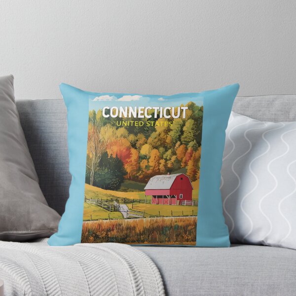 Item preview, Connecticut Travel Art Vintage designed and sold by KrisSidDesigns.