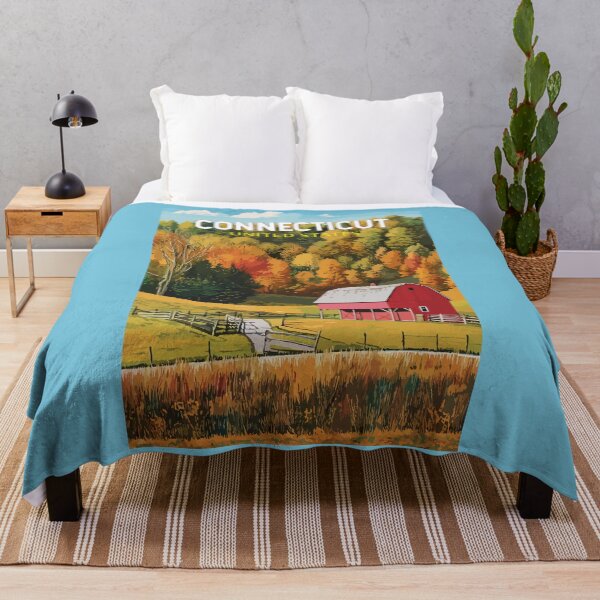 Item preview, Connecticut Travel Art Vintage designed and sold by KrisSidDesigns.