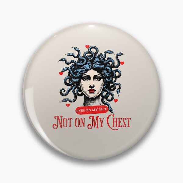 Item preview, Snake girl - Eyes on my face, not on my chest designed and sold by Tee-Craftify.