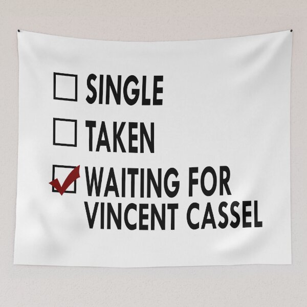 Item preview, Waiting for Vincent Cassel Black White designed and sold by Sasya.