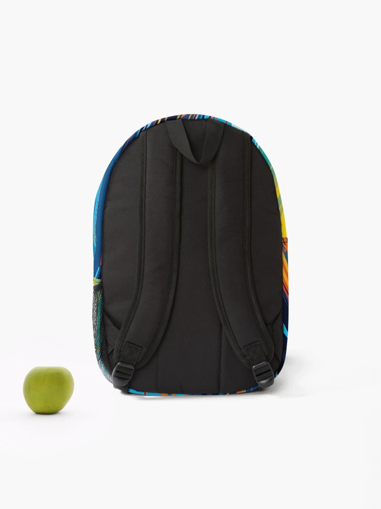 Thumbnail 2 of 3, Backpack, Colorful Abstract Swirl designed and sold by likeforcode.