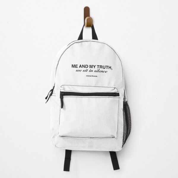 Vista previa del artículo con la obra «“Mi verdad y yo nos sentamos en silencio: diseño de cita inspirado en Ariana Grande”», diseñado y vendido por vi.besstore .