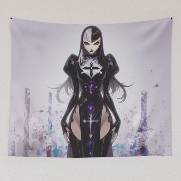 Item preview, Cyberpunk Goth Nun designed and sold by CursedbyLilith.