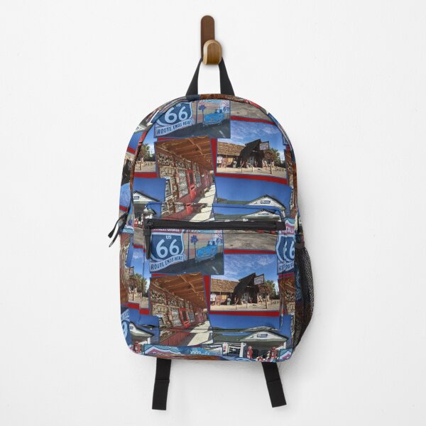 Item preview, Historic Route 66 pictures montage on a red background designed and sold by Topmel.