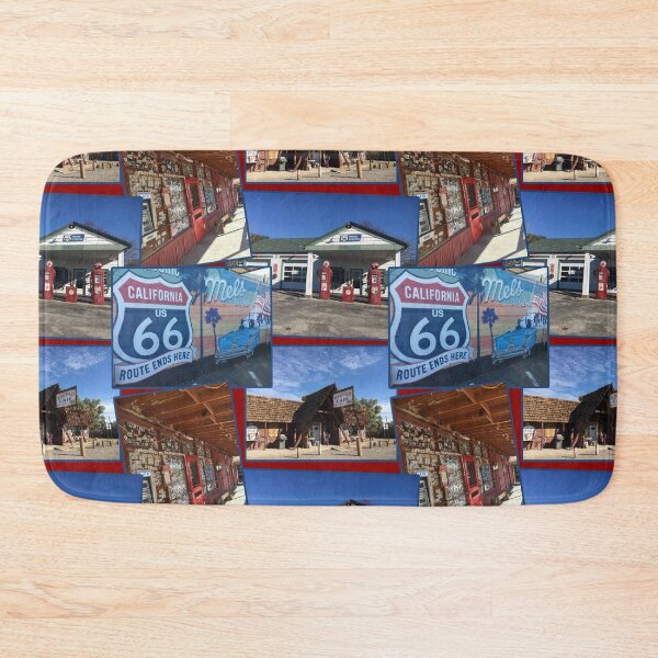 Item preview, Historic Route 66 pictures montage on a red background designed and sold by Topmel.