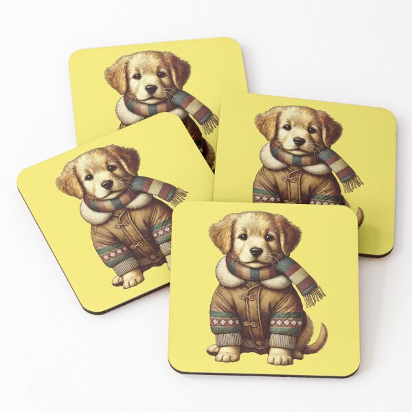 Item preview, Retro Winter cute Dog - Vintage Stylish Puppy classic cosy Aesthetic designed and sold by harmzk90.