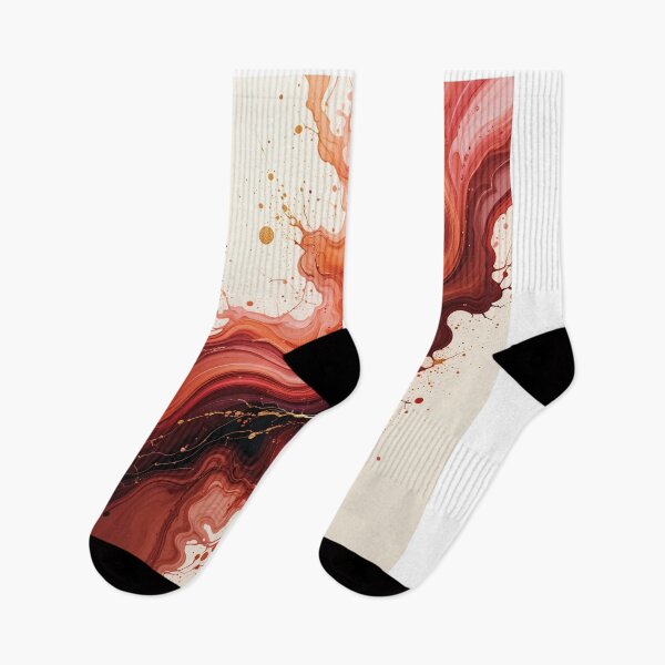Item preview, Dynamic Fluid Vibrant Abstract, Swirling Dynamic Red, Orange, Black with Splashes of Gold Accents designed and sold by Creative Spark.