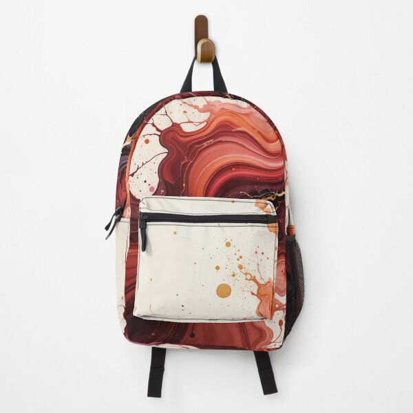 Item preview, Dynamic Fluid Vibrant Abstract, Swirling Dynamic Red, Orange, Black with Splashes of Gold Accents designed and sold by Creative Spark.