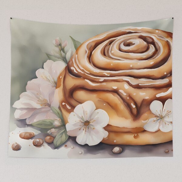 Item preview, Cinnamon Bun with Flowers designed and sold by CalmnessbyChoice.