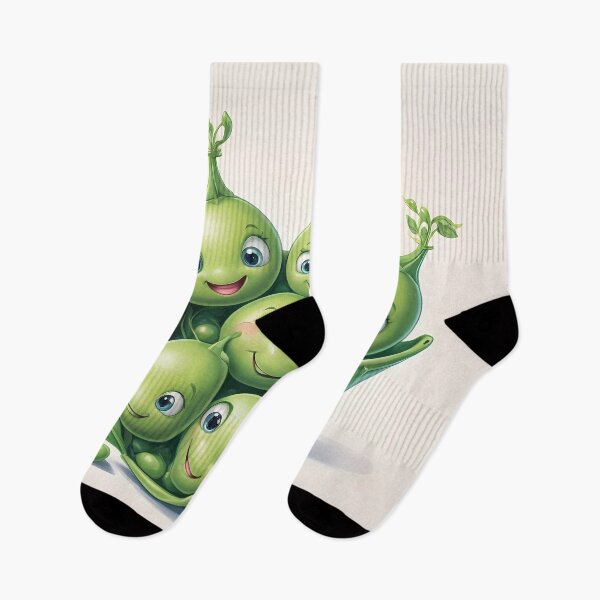 Item preview, Adorable Pea Pod Family – Cute and Whimsical Cartoon Illustration designed and sold by KateVil.