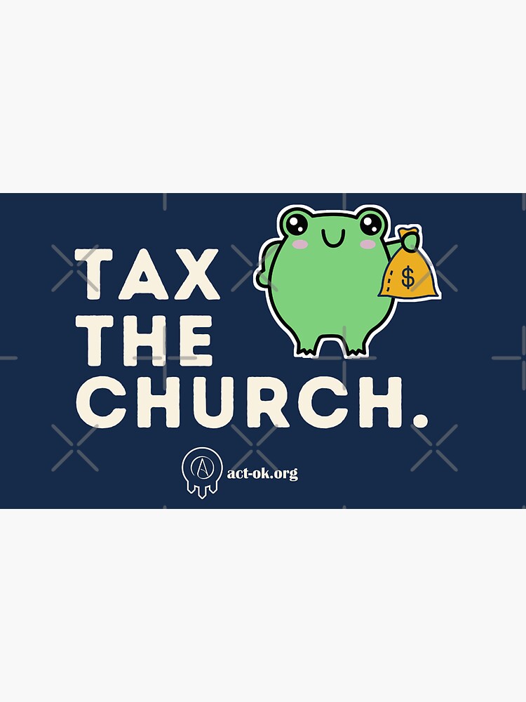 Thumbnail 3 of 3, Sticker, Tax the church designed and sold by ACTBOD.