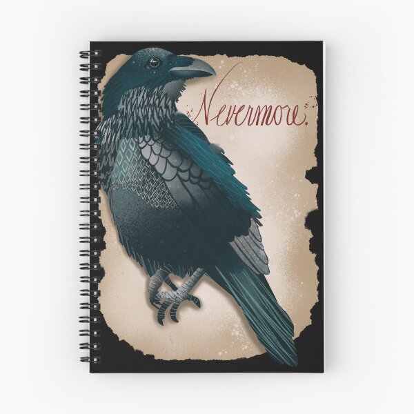 Item preview, Quoth The Raven Nevermore -- Gothic Poe Dark Academia Corvid Art designed and sold by LemonwoodClock.