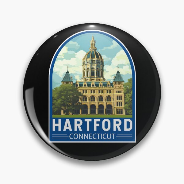 Item preview, Hartford Connecticut Travel Art Emblem designed and sold by KrisSidDesigns.