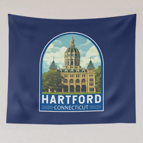 Item preview, Hartford Connecticut Travel Art Emblem designed and sold by KrisSidDesigns.