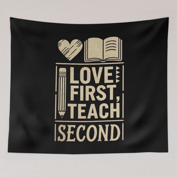 Item preview, Love first teach second teacher valentines designed and sold by Ela-graphicwiz.