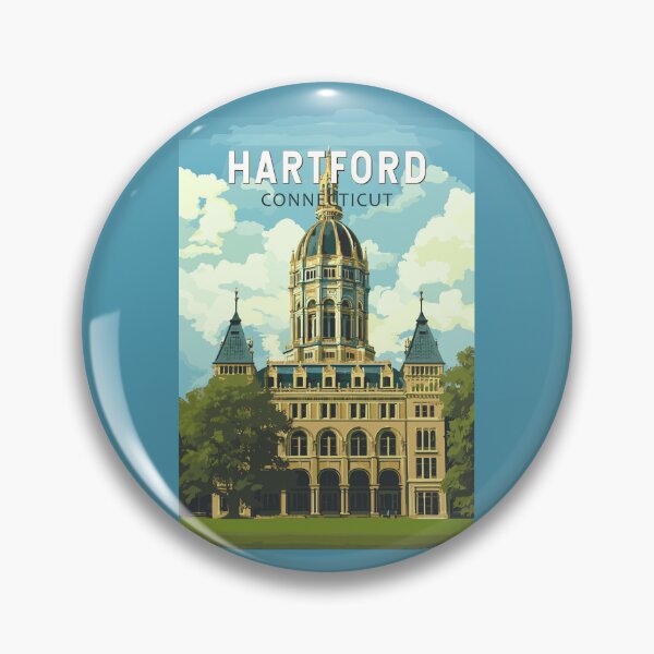Item preview, Hartford Connecticut Travel Art Vintage designed and sold by KrisSidDesigns.